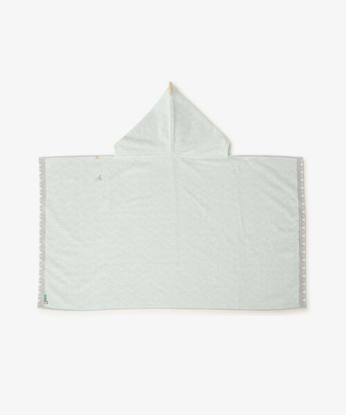 Afternoon Tea（アフタヌーンティー）の「レインボーフード付きバスタオル（おくるみ・キッズ・グリーン/アイボリー・ONE SIZE）」の5枚目の写真