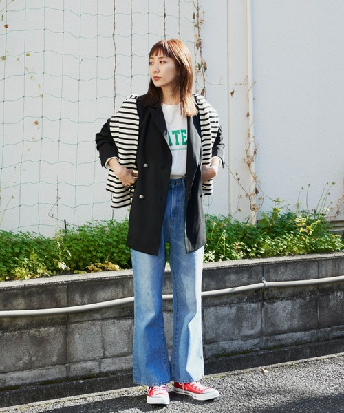 Auntie Rosa Holiday（アンティローザホリデー）の「ダブルブレストオーバージャケット（セットアップ対応）（テーラードジャケット・レディース・ブラック/ネイビー・FREE）」の6枚目の写真