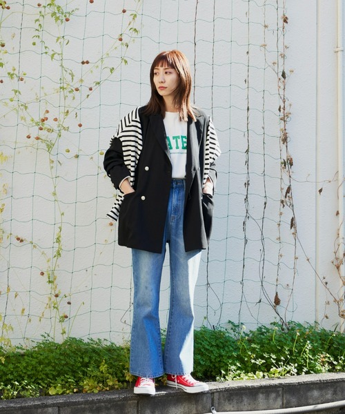 Auntie Rosa Holiday（アンティローザホリデー）の「ダブルブレストオーバージャケット（セットアップ対応）（テーラードジャケット・レディース・ブラック/ネイビー・FREE）」の8枚目の写真