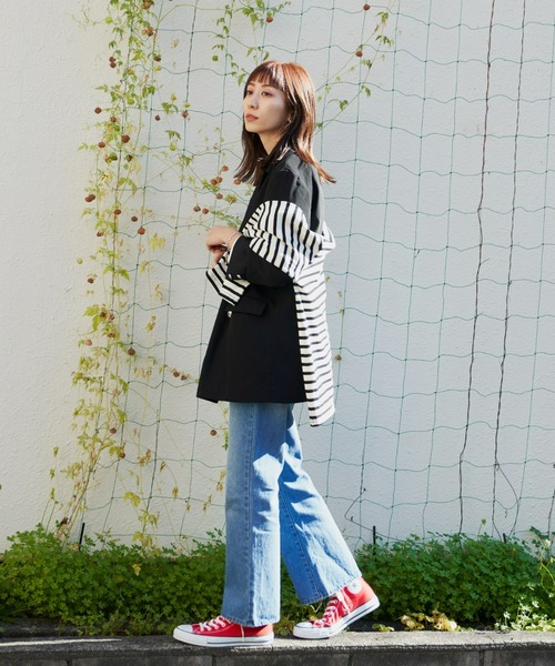 Auntie Rosa Holiday（アンティローザホリデー）の「ダブルブレストオーバージャケット（セットアップ対応）（テーラードジャケット・レディース・ブラック/ネイビー・FREE）」の9枚目の写真