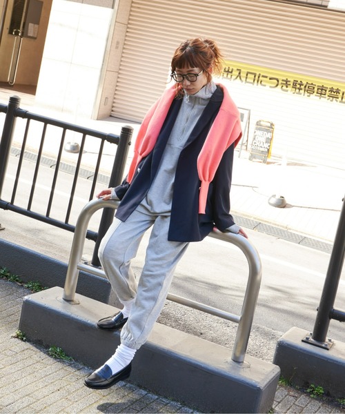 Auntie Rosa Holiday（アンティローザホリデー）の「ダブルブレストオーバージャケット（セットアップ対応）（テーラードジャケット・レディース・ブラック/ネイビー・FREE）」の15枚目の写真