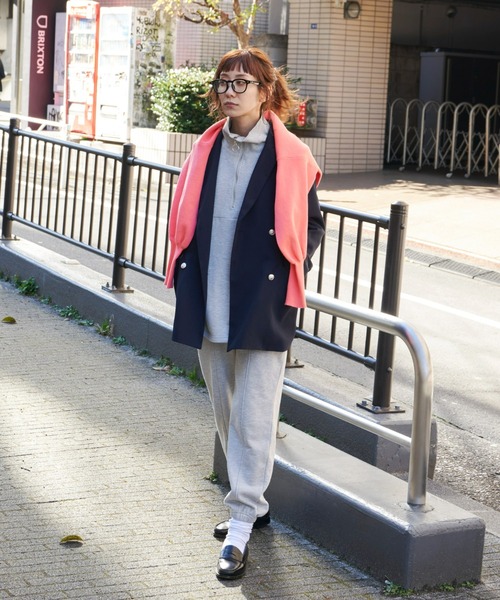 Auntie Rosa Holiday（アンティローザホリデー）の「ダブルブレストオーバージャケット（セットアップ対応）（テーラードジャケット・レディース・ブラック/ネイビー・FREE）」の21枚目の写真