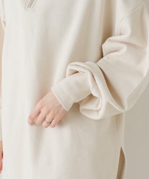 Kastane(カスタネ)の「ハーフジップBIGスウェット(スウェット・レディース・ブラック/ブラウン/オフホワイト・FREE)」の17枚目の写真