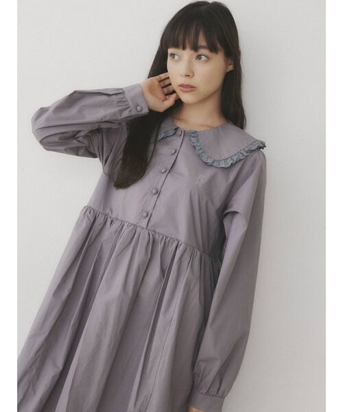 merry jenny（メリージェニー）の「bear刺繍フリルカラーワンピース（ワンピース・レディース・オフホワイト/ピンク/ブルー/ブラック・FREE）」の20枚目の写真