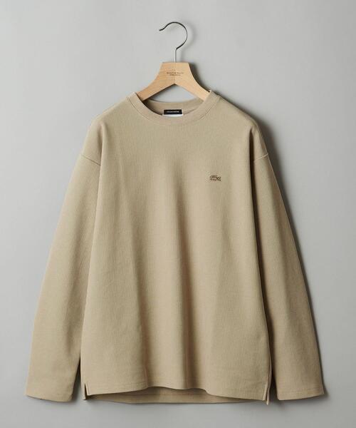 LACOSTE(ラコステ)の「【別注】 <LACOSTE(ラコステ)> 1TONE L/S T/カットソー(Tシャツ/カットソー・メンズ・ベージュ/ダークグレー/オリーブ/ネイビー・S/M/L/XL)」の3枚目の写真
