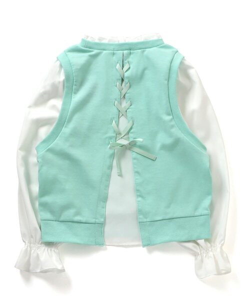 algy（アルジー）の「/ベストドッキングブラウス（シャツ/ブラウス・キッズ・ベージュ/ブラック/ミント・SMALL/XX-SMALL/X-SMALL/MEDIUM）」の10枚目の写真