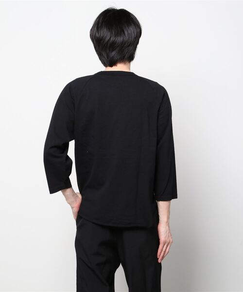 WALLA WALLA SPORT（ワラワラスポーツ）の「WALLA WALLA SPORTS/ワラワラスポーツ　3/4ベースボールTEE　ソリッド　3/4 BASEBALL TEE SOLID（Tシャツ/カットソー・メンズ・ホワイト/ブラック/ネイビー・L/XL/M）」の5枚目の写真