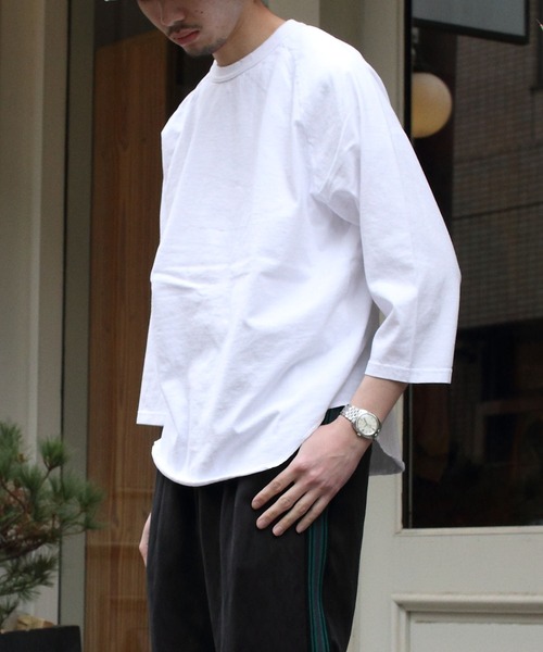 WALLA WALLA SPORT（ワラワラスポーツ）の「WALLA WALLA SPORTS/ワラワラスポーツ　3/4ベースボールTEE　ソリッド　3/4 BASEBALL TEE SOLID（Tシャツ/カットソー・メンズ・ホワイト/ブラック/ネイビー・L/XL/M）」の2枚目の写真