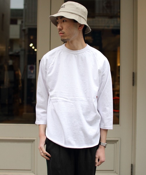WALLA WALLA SPORT（ワラワラスポーツ）の「WALLA WALLA SPORTS/ワラワラスポーツ　3/4ベースボールTEE　ソリッド　3/4 BASEBALL TEE SOLID（Tシャツ/カットソー・メンズ・ホワイト/ブラック/ネイビー・L/XL/M）」の10枚目の写真