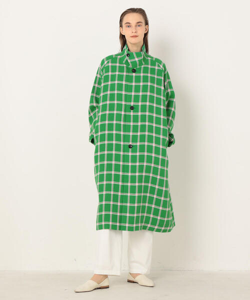 caban（キャバン）の「CABaN ストローヤーン チェックワイドバランスコート（その他アウター・メンズ・グリーン系その他2・S）」の3枚目の写真