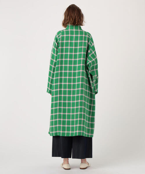 caban（キャバン）の「CABaN ストローヤーン チェックワイドバランスコート（その他アウター・メンズ・グリーン系その他2・S）」の6枚目の写真