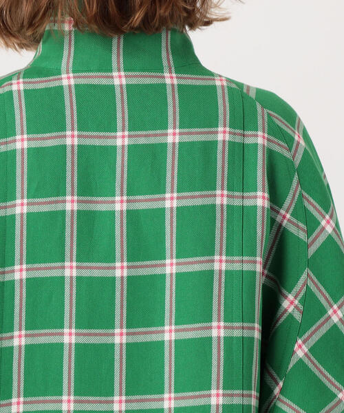caban（キャバン）の「CABaN ストローヤーン チェックワイドバランスコート（その他アウター・メンズ・グリーン系その他2・S）」の4枚目の写真