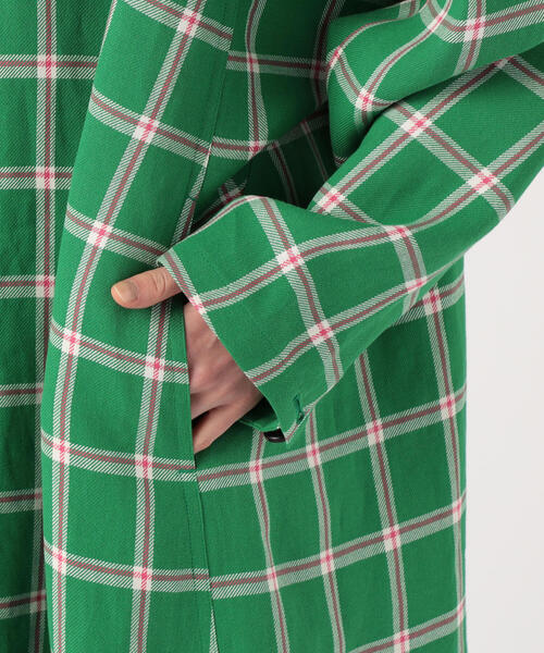 caban（キャバン）の「CABaN ストローヤーン チェックワイドバランスコート（その他アウター・メンズ・グリーン系その他2・S）」の8枚目の写真