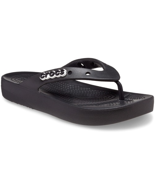 crocs(クロックス)の「Crocs Classic Platform Flip W / クロックス クラシック プラットフォーム フリップ ウィメン(サンダル・レディース・ブラック・6/9/8/7)」の2枚目の写真