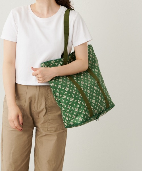 Daily russet（デイリー ラシット）の「保冷ポケッタブルエコバッグ（エコバッグ/サブバッグ・レディース・ブラック/グレー/ネイビー/シルバー/グリーン・FREE）」の3枚目の写真