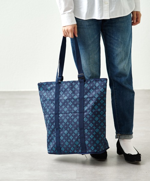 Daily russet（デイリー ラシット）の「保冷ポケッタブルエコバッグ（エコバッグ/サブバッグ・レディース・ブラック/グレー/ネイビー/シルバー/グリーン・FREE）」の6枚目の写真