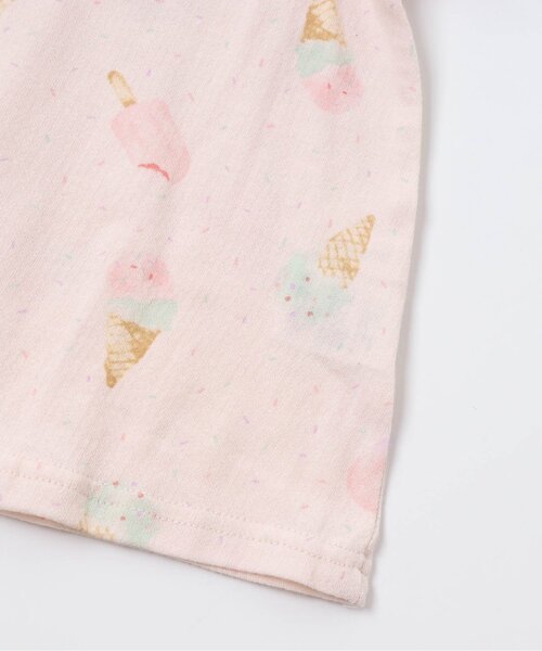 Ampersand（アンパサンド）の「アイスクリーム柄前開きパジャマ（ルームウェア/パジャマ・キッズ・オフホワイト/ピンク・140/100/80/90/120/130/110）」の9枚目の写真