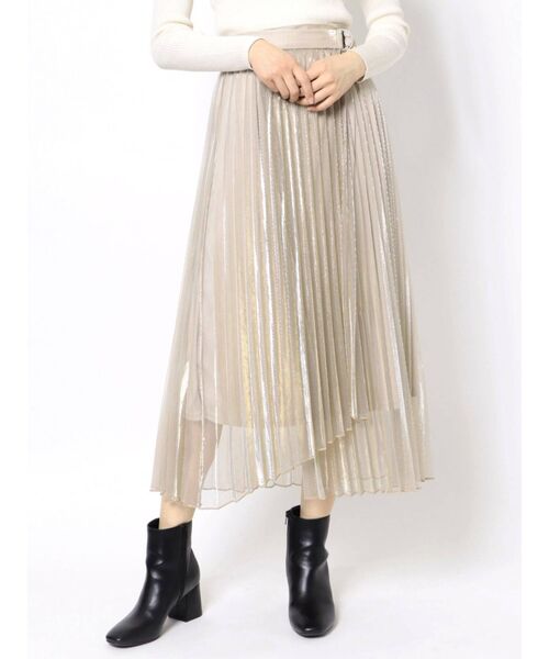 MURUA（ムルーア）の「シャイニープリーツラップスカート（スカート・レディース・ブラック/ブラウン/ベージュ・FREE）」の12枚目の写真