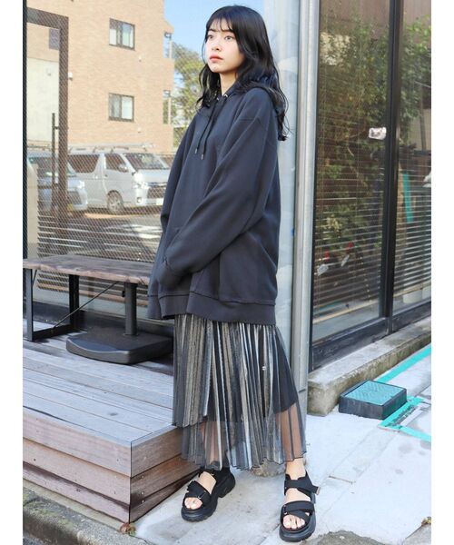 MURUA（ムルーア）の「シャイニープリーツラップスカート（スカート・レディース・ブラック/ブラウン/ベージュ・FREE）」の14枚目の写真