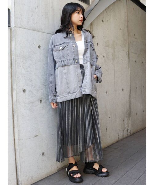 MURUA（ムルーア）の「シャイニープリーツラップスカート（スカート・レディース・ブラック/ブラウン/ベージュ・FREE）」の8枚目の写真