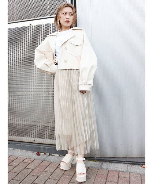 MURUA（ムルーア）の「シャイニープリーツラップスカート（スカート・レディース・ブラック/ブラウン/ベージュ・FREE）」の11枚目の写真