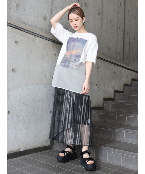 MURUA（ムルーア）の「シャイニープリーツラップスカート（スカート・レディース・ブラック/ブラウン/ベージュ・FREE）」の7枚目の写真