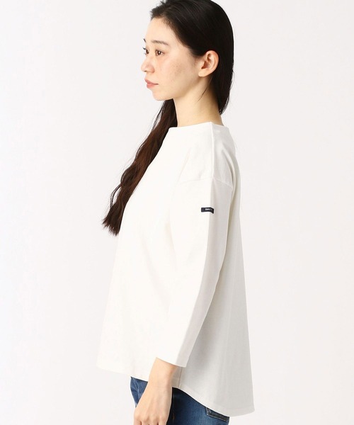 Grand PARK(グランドパーク)の「デラヴェ天竺Tシャツ(Tシャツ/カットソー・レディース・グレー/オフホワイト/ネイビー・FREE)」の11枚目の写真