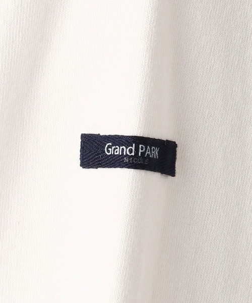 Grand PARK(グランドパーク)の「デラヴェ天竺Tシャツ(Tシャツ/カットソー・レディース・グレー/オフホワイト/ネイビー・FREE)」の9枚目の写真
