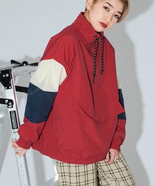 kutir（クティール）の「【セットアップ可】切り替え配色アノラックパーカー（パーカー・レディース・ネイビー/レッド/グリーン・FREE）」の17枚目の写真