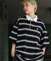 U.S. POLO ASSN. / ユーエスポロアッスン 別注 コラボ ビッグシルエット オーバーサイズ 半袖 ラガーシャツ