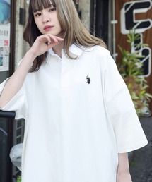 U.S. POLO ASSN. / ユーエスポロアッスン 別注 コラボ ビッグシルエット オーバーサイズ 半袖 ラガーシャツ