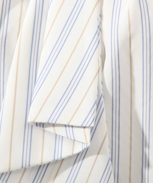 DRESKIP（ドレスキップ）の「◆ボウタイストライプ柄ブラウス（シャツ/ブラウス・レディース・ベージュ系その他5/ダークグリーン系2/ネイビー系2・02/03/04）」の20枚目の写真