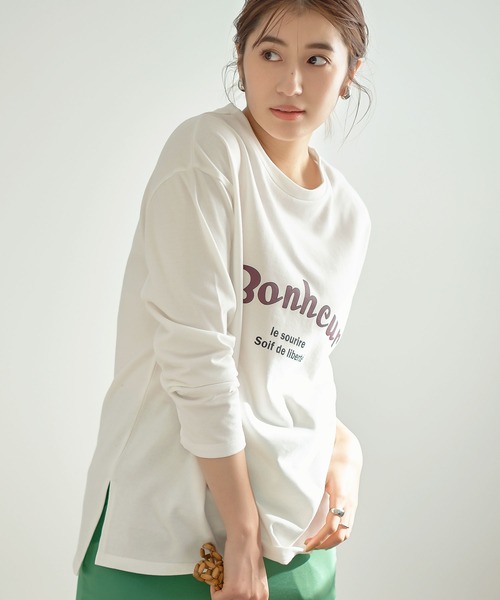 KOBE LETTUCE(コウベレタス)の「ロゴプリントライトスウェット(スウェット・レディース・オフホワイト/ライトイエロー/ブラック・FREE)」の12枚目の写真