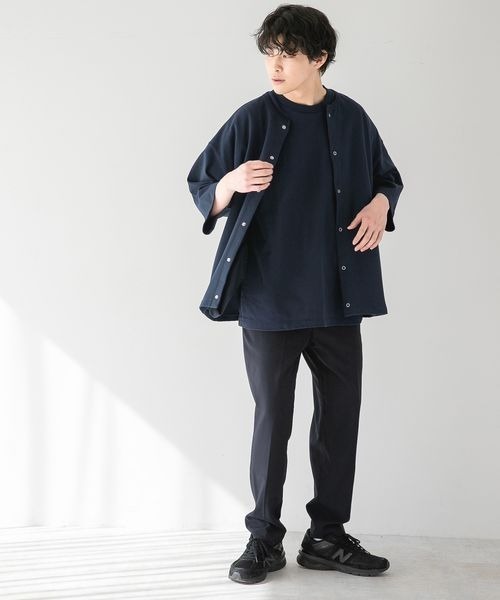 LOWRYS FARM(ローリーズファーム)の「ハーフスリーブクルーカーディガン 272976(Tシャツ/カットソー・メンズ・グレー/グリーン/ネイビー・MEDIUM/LARGE)」の4枚目の写真