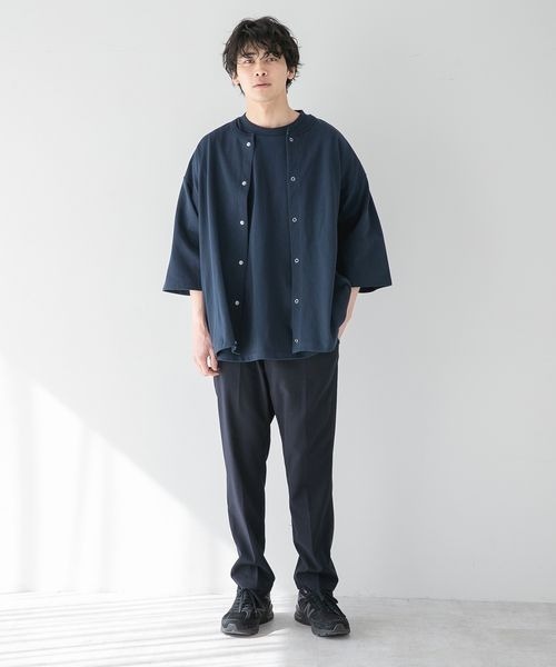LOWRYS FARM(ローリーズファーム)の「ハーフスリーブクルーカーディガン 272976(Tシャツ/カットソー・メンズ・グレー/グリーン/ネイビー・MEDIUM/LARGE)」の6枚目の写真
