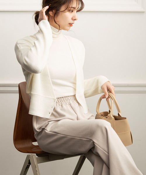 ZAKKA-BOX（ザッカボックス）の「キレイ目カシュクールニット（ニット/セーター・レディース・ライトブルー/ベージュ/アイボリー・FREE）」の5枚目の写真