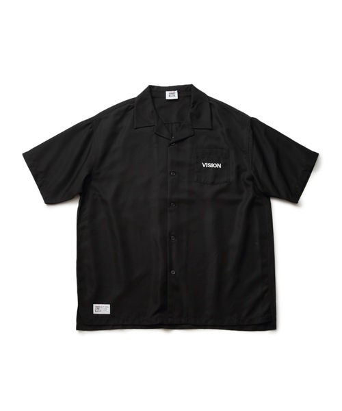 VISION STREET WEAR（ヴィジョンストリートウェア）の「【VISION STREET WEAR/ビジョンストリートウェア】恐竜刺繍 ワンポイントロゴ　バックプリント　オープンカラーシャツ（シャツ/ブラウス・メンズ・ブルー/アイボリー/ブラック/グリーン・X-LARGE/MEDIUM/LARGE）」の2枚目の写真