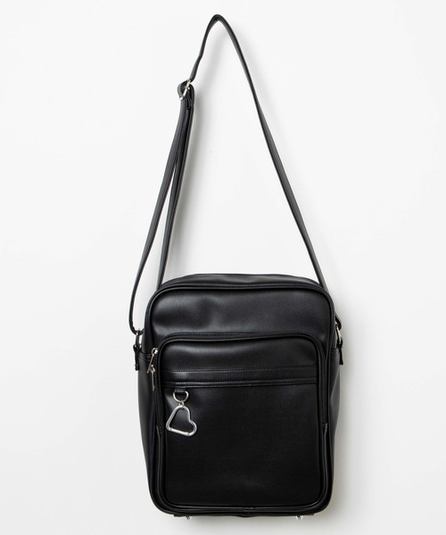 WEGO（ウィゴー）の「WEGO/PUスクールショルダーバッグ（ショルダーバッグ・レディース・ブラック/ワイン・FREE）」の12枚目の写真