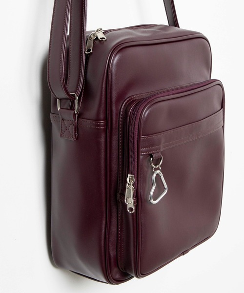 WEGO（ウィゴー）の「WEGO/PUスクールショルダーバッグ（ショルダーバッグ・レディース・ブラック/ワイン・FREE）」の3枚目の写真