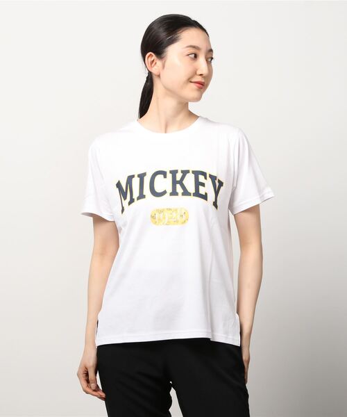 Disney(ディズニー)の「ディズニー コットンTシャツ(Tシャツ/カットソー・レディース・ホワイト/ブラック・S/M/L/XL)」の2枚目の写真