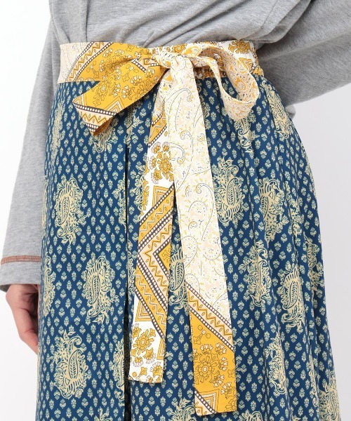 チチカカ（チチカカ）の「ブロックシフトフェイクラップスカート（スカート・レディース・ベージュ/ネイビー/オフホワイト・FREE）」の19枚目の写真