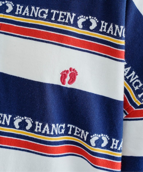 HANGTEN(ハンテン)の「WEB限定/半袖ジャガードポロシャツ(Tシャツ/カットソー・メンズ・ネイビー/ブラウン/ブルー・FREE)」の6枚目の写真