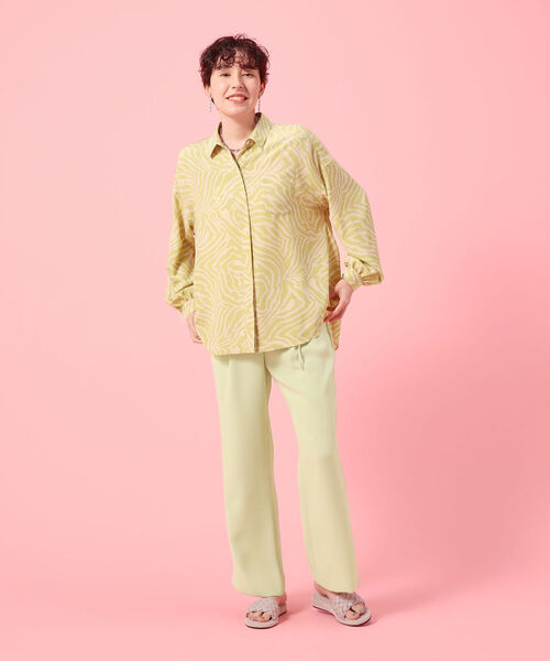 NOLLEY’S Sophi(ノーリーズソフィ)の「ゼブラ柄オーバーシャツ(シャツ/ブラウス・レディース・ベージュ系その他3/グリーン系その他3・38)」の10枚目の写真