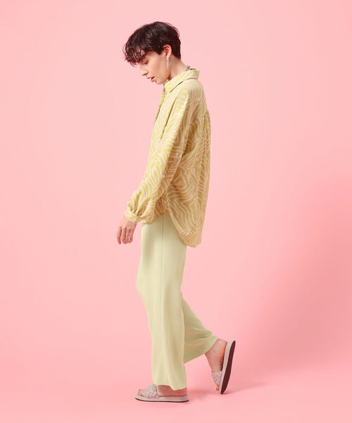 NOLLEY’S Sophi(ノーリーズソフィ)の「ゼブラ柄オーバーシャツ(シャツ/ブラウス・レディース・ベージュ系その他3/グリーン系その他3・38)」の9枚目の写真