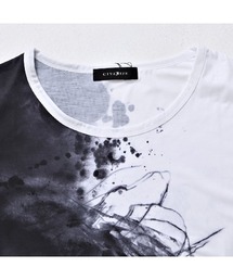 CIVARIZE ブラック スプラッシュプリント Tシャツ 44 CIVARIZE ブラック スプラッシュプリント Tシャツ 44