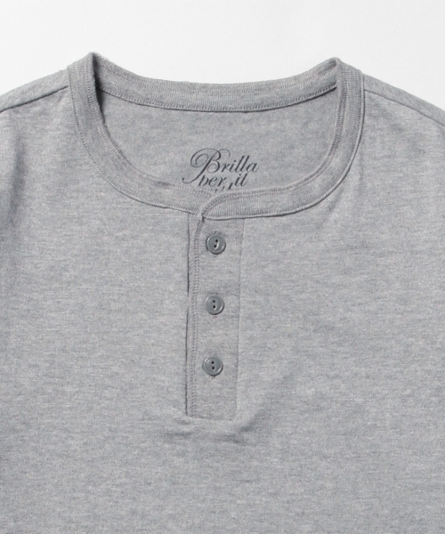 BRILLA per il gusto（ブリッラペルイルグースト）の「Brilla per il gusto / ベーシック ヘンリーネック ロングスリーブ（Tシャツ/カットソー・メンズ・ホワイト/グレー/ネイビー/オリーブ・SMALL/LARGE/X-SMALL/MEDIUM）」の19枚目の写真