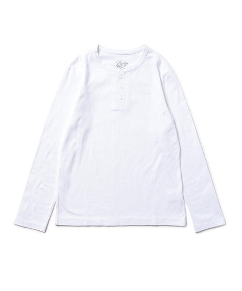 BRILLA per il gusto（ブリッラペルイルグースト）の「Brilla per il gusto / ベーシック ヘンリーネック ロングスリーブ（Tシャツ/カットソー・メンズ・ホワイト/グレー/ネイビー/オリーブ・SMALL/LARGE/X-SMALL/MEDIUM）」の8枚目の写真