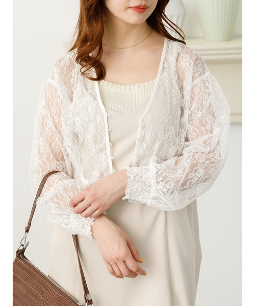 SLURR(スラ―)の「レースカーディガン(カーディガン/ボレロ・レディース・ブラック/アイボリー・FREE)」の19枚目の写真