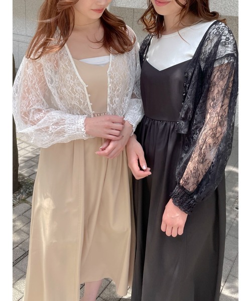 SLURR(スラ―)の「レースカーディガン(カーディガン/ボレロ・レディース・ブラック/アイボリー・FREE)」の11枚目の写真