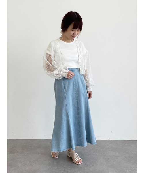 SLURR(スラ―)の「レースカーディガン(カーディガン/ボレロ・レディース・ブラック/アイボリー・FREE)」の12枚目の写真